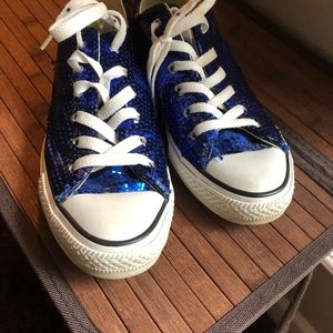royal blue sequin converse